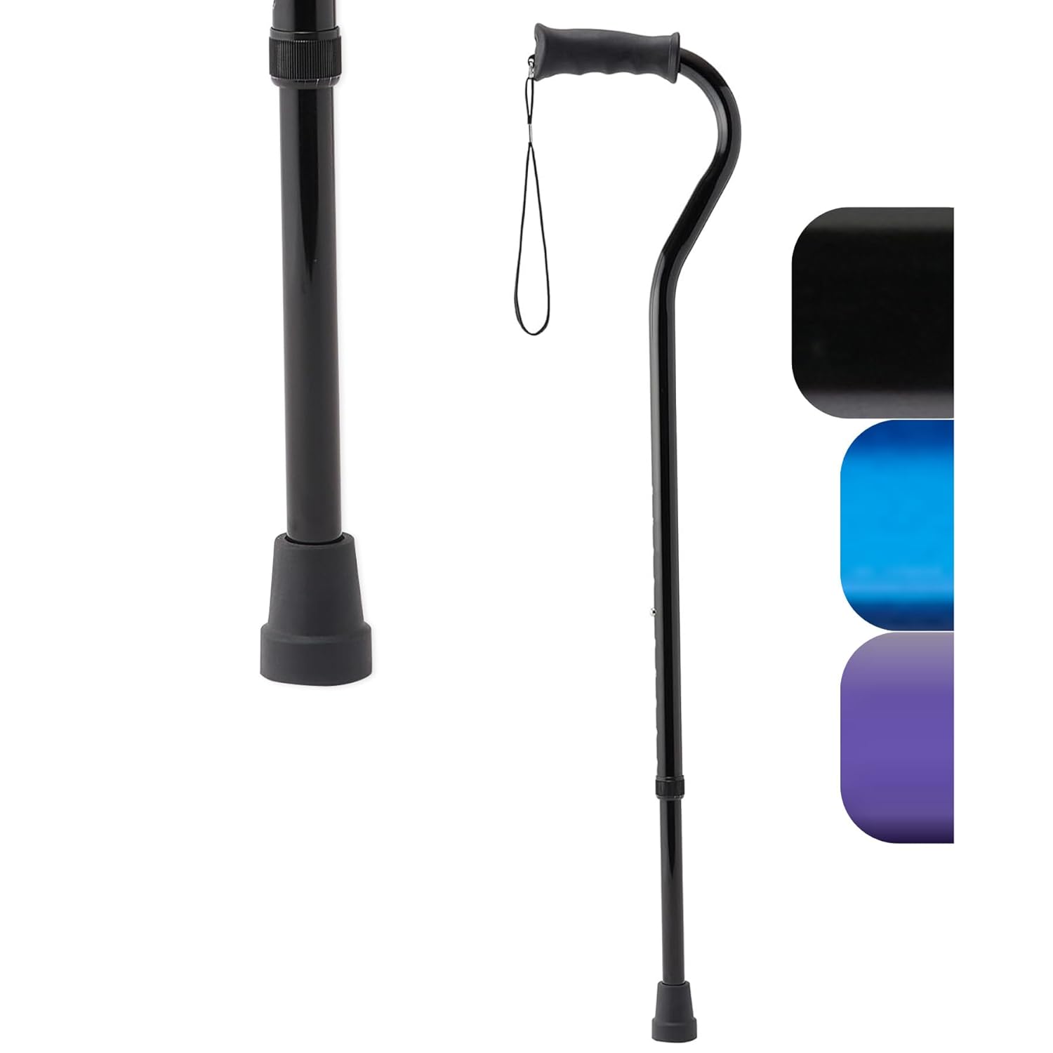 Medline Offset Handle Cane with Gel Grip